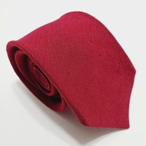 Moygashel Necktie Red Geometric Pattern Irish Linen Fabric 56x3"